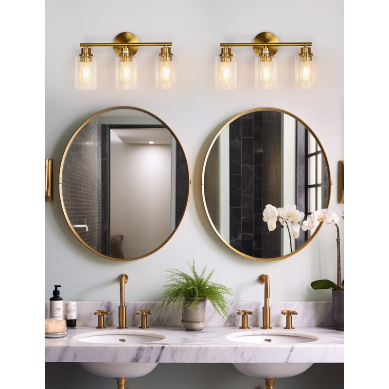 Éclairage pour meuble-lavabo à 3 lumières à intensité variable Higginson, Or