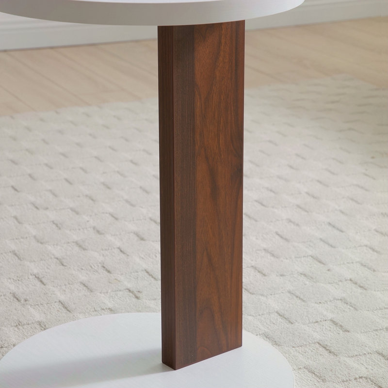C-Shaped End Table Small Side Table For Couch Sofa Table With Frame For Living Room Bedroom Bedside