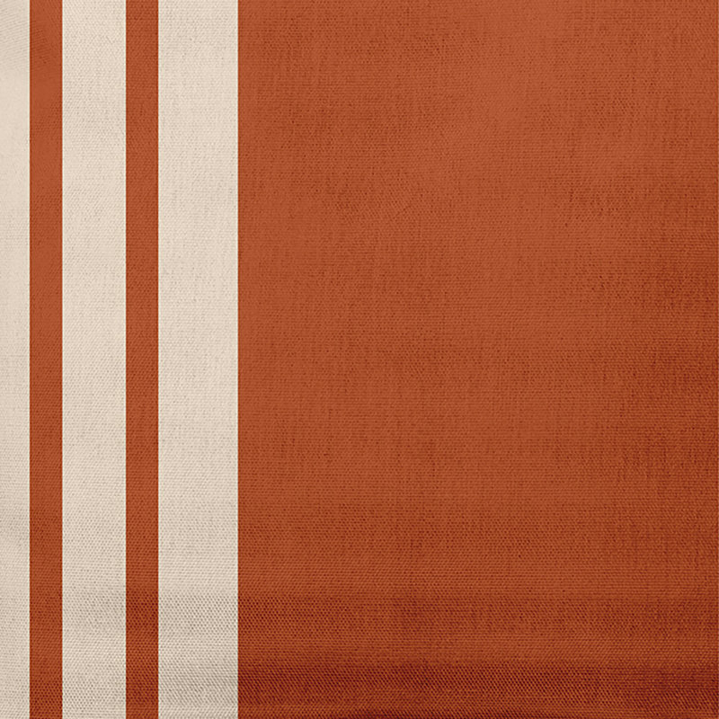 Coussin décoratif intérieur / extérieur Stripe, 18 po x 18 po, Terre de Sienne