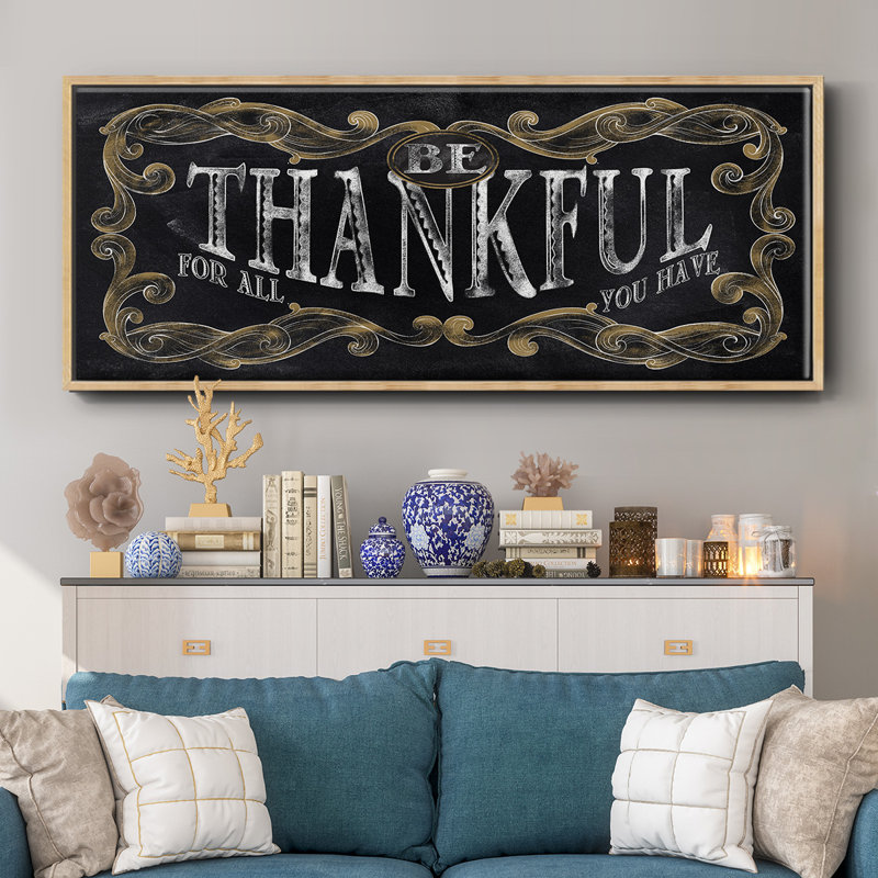 Be Thankful- Framed Canvas
