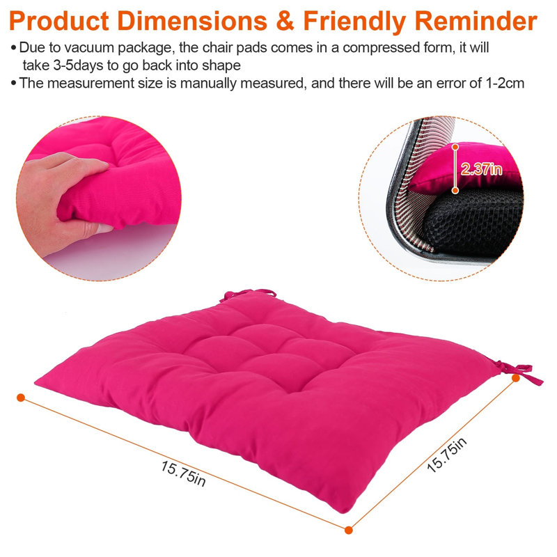Outdoor 2.37'' Seat Cushion, Pink