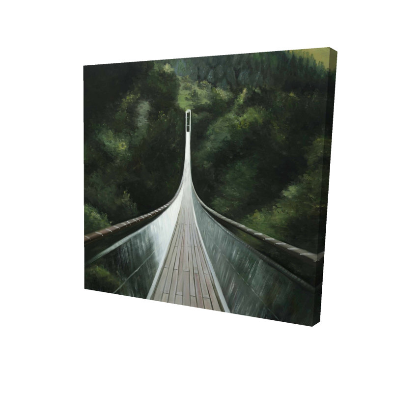 «Steep Bridge», reproduction sur toile, Toile encadrée noire, H 24 po x l 24 po