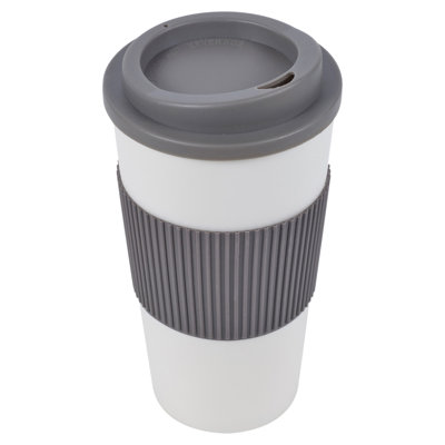 Clocher Handmade Melamine Porcelain Travel Mug Teacup and Saucer