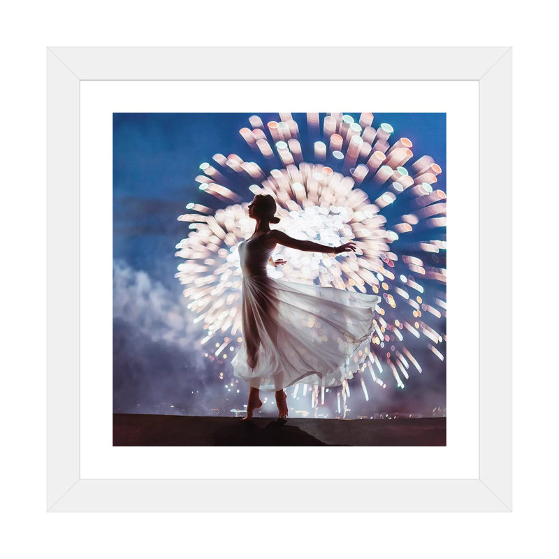 " Fireworks " by Hobopeeba, White Paper, White, 16'' H x 16'' W x 1'' D