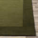 Dolma Handmade Hand Loomed Wool Dark and Hunter Green Rug
