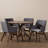 Monte Mid-Century Modern Wood Round 5-Piece Dining Set