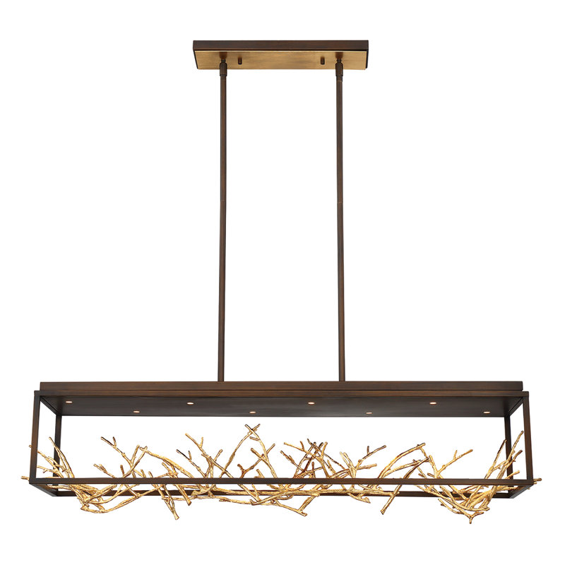 Aerie 8 - Light Dimmable LED Square / Rectangle Chandelier