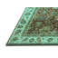 Tapis oriental fabriqué à la machine en bleu / vert / brun-833206149