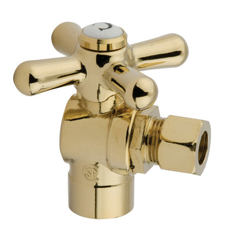 Quarter Decorative Turn Valve, Polished Brass