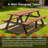 Rectangular 6 Person 75" Long Picnic Table Set with Umbrella Hole