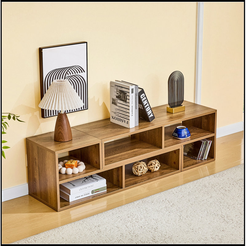 Ajustable avec rangement ouvert, Naturel foncé