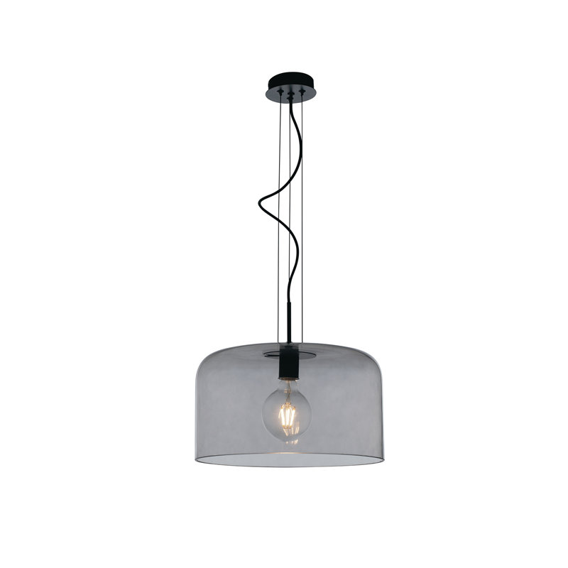 Souderton 1 - Light Drum Pendant, Grey, Grey, 20Cm H x 40Cm W x 40Cm D