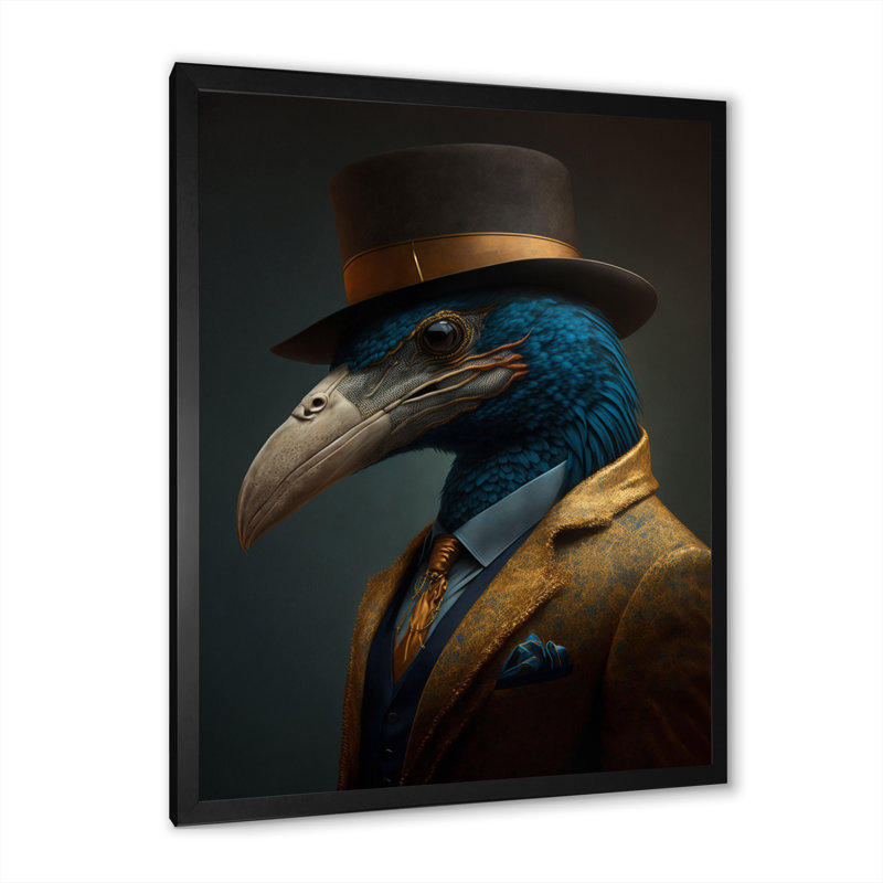 Mafia Eagle - Impression sur toile, H 20 po x l 12 po x P 1 po, Cadre photo noir
