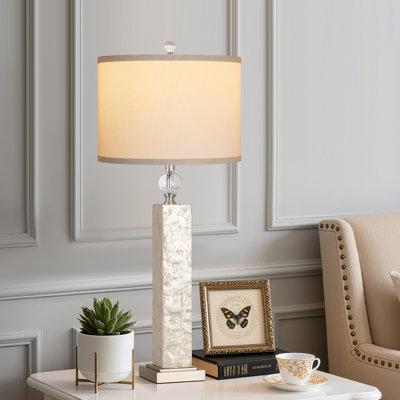 33”Modern Resin Table Lamp with Light Bulb,for Bedroom Living Room(Set of 2)