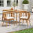 Sonny Outdoor Acacia Wood Dining Chairs With Curved Backrest