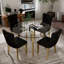 5-Piece Round Glass Dining Table Set-208080008-208080115-207609158
