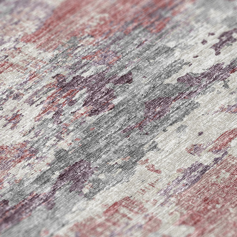 Washable Abstract Indoor / Outdoor Rug, Rectangle 8' x 10'