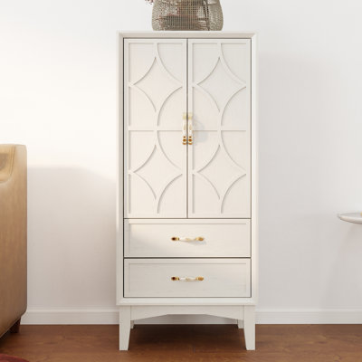 Armoire de rangement de style Mid-Century avec portes et tiroirs