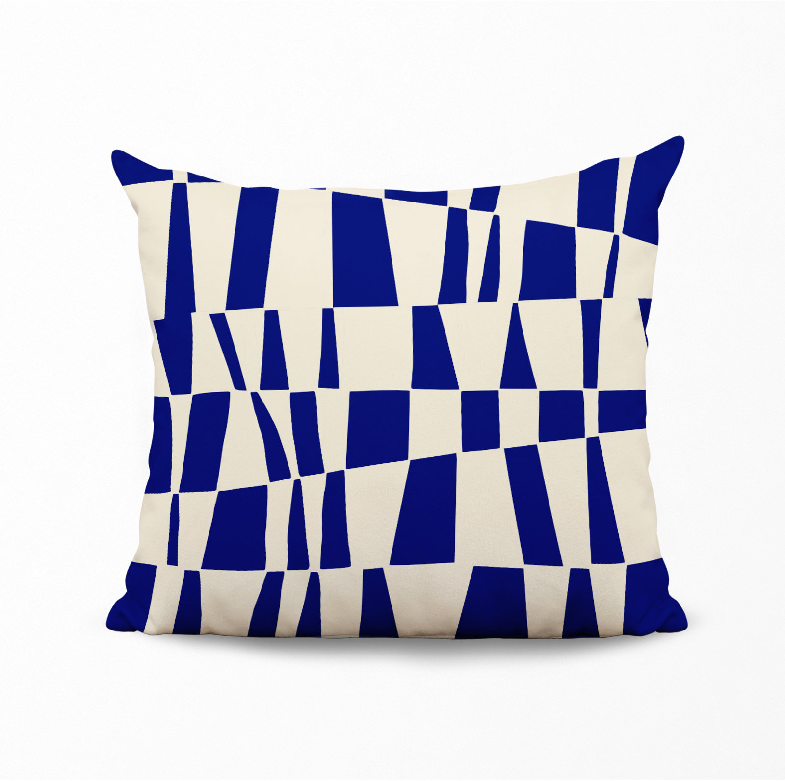 Polyester Throw Square Indoor/Outdoor Pillow Cover & Insert, 15W" x 15H", Navy Blue
