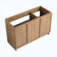 Armoire de meuble-lavabo autoportante 48 po (46-7 / 8 po) avec 3 portes à fermeture en douceur, fabrication en contreplaqué (lavabo non inclus)