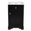 Ensemble de meuble-lavabo en céramique noir 18,3 * 20 * 34 pouces Retro