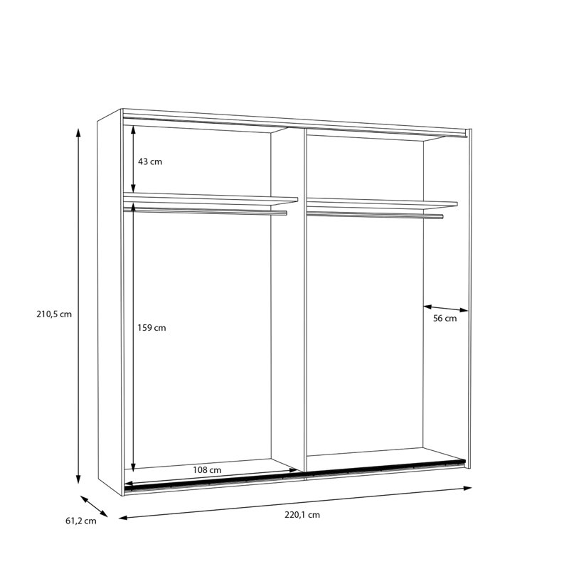 Aveonna Manufactured Wood Wardrobe