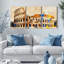 Colosseum Roman Architecture, reproduction d'art sur toile tendue sur toile, ensemble de 3-1470133628