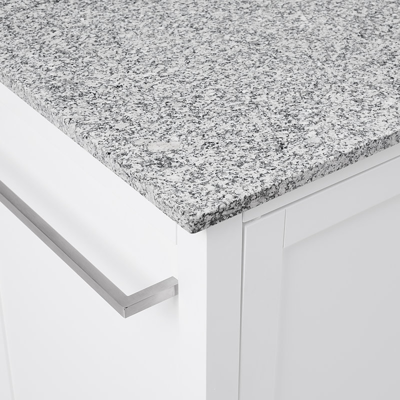 Brunon Kitchen Island, Gray Granite