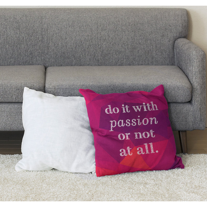 Reversible Throw Pillow, 40" H x 40" W, Rubellite