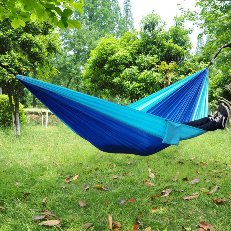 Odalis Double Camping Hammock, Light Blue/Dark Blue