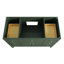 Ensemble de meuble-lavabo autoportant vert entièrement assemblé de 48 po avec construction en bois massif et plateau en marbre d'ingénierie-910749993