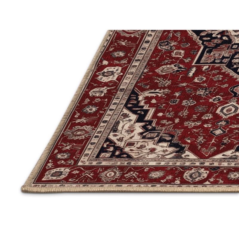 Machine Washable Persian Brown Area Rug, Runner 2' x 5'