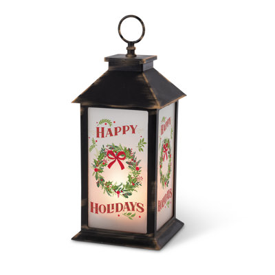 Hallmark Fireglow Christmas Lantern 12"H with Timer