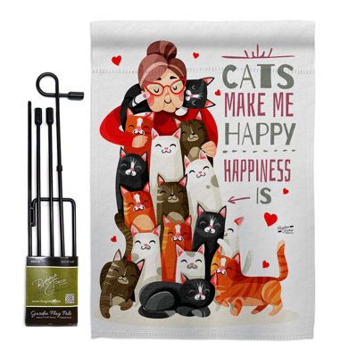 Double Sided 222'' H x 156'' W Polyester Animal Flag Set