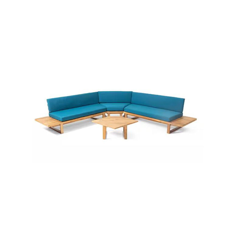 Ensemble de canapés modulaires 5 places avec coussins MIRABELLE, sarcelle foncé