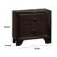 Table de chevet 2 tiroirs Rishard en brun foncé