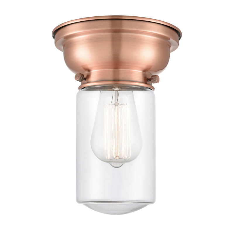 Saroyan Glass Flush Mount, Satin Gold, Clear, No Bulb Included