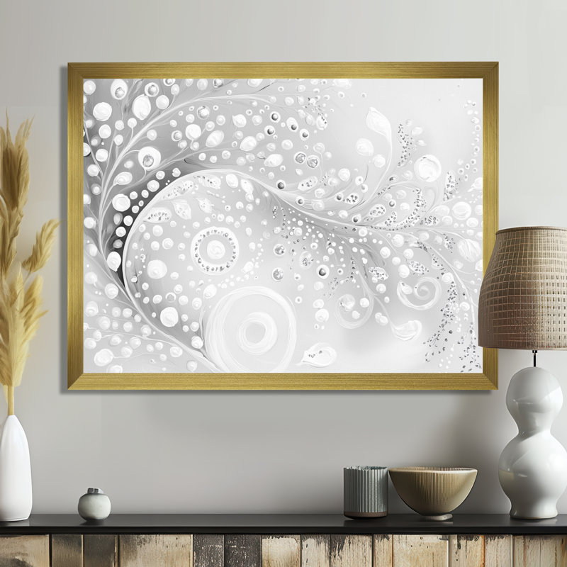 «Abstract Luminous Spiral Waves II», art mural abstrait avec vagues modernes, H 12 po x l 20 po, Doré