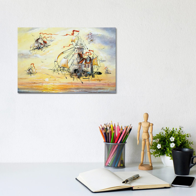 Amazing Flying Dutchmen by Natalia Grinchenko - Wrapped Canvas Print, 45.72cm H x 45.72cm Wx 3.81cm D