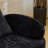 Compression Sofas, Black Chenille 2 Seat Modern Compact Sofa for Home
