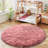 6ft Round Shag Rugs for Living Room, Soft Round Fluffy Rug for Bedroom, Nursery, Teen Rooms Home Decor, Blush Pink-555472337-560752770