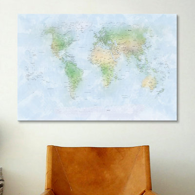 « world map iii », impression sur toile