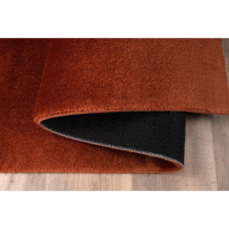  Tapis moelleux à poils longs 3 pi x 5 pi | Petit tapis lavable à la machine pour la décoration de plancher | Cuivre