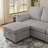 102.36" W  Corduroy  U Shaped Sectional Sofa-383722101