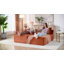 Canapé modulaire modulaire en velours côtelé avec assise profonde, porte-gobelets et poches de rangement latérales, sans assemblage-832825590