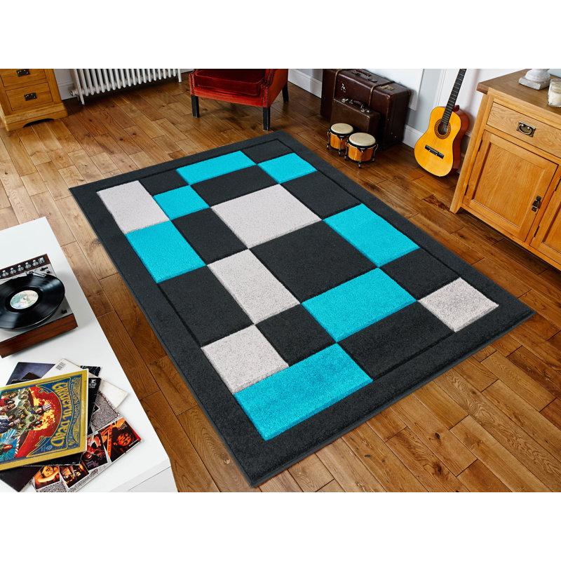 Aralis Chequered Area Rug, Rectangle 200 x 290cm