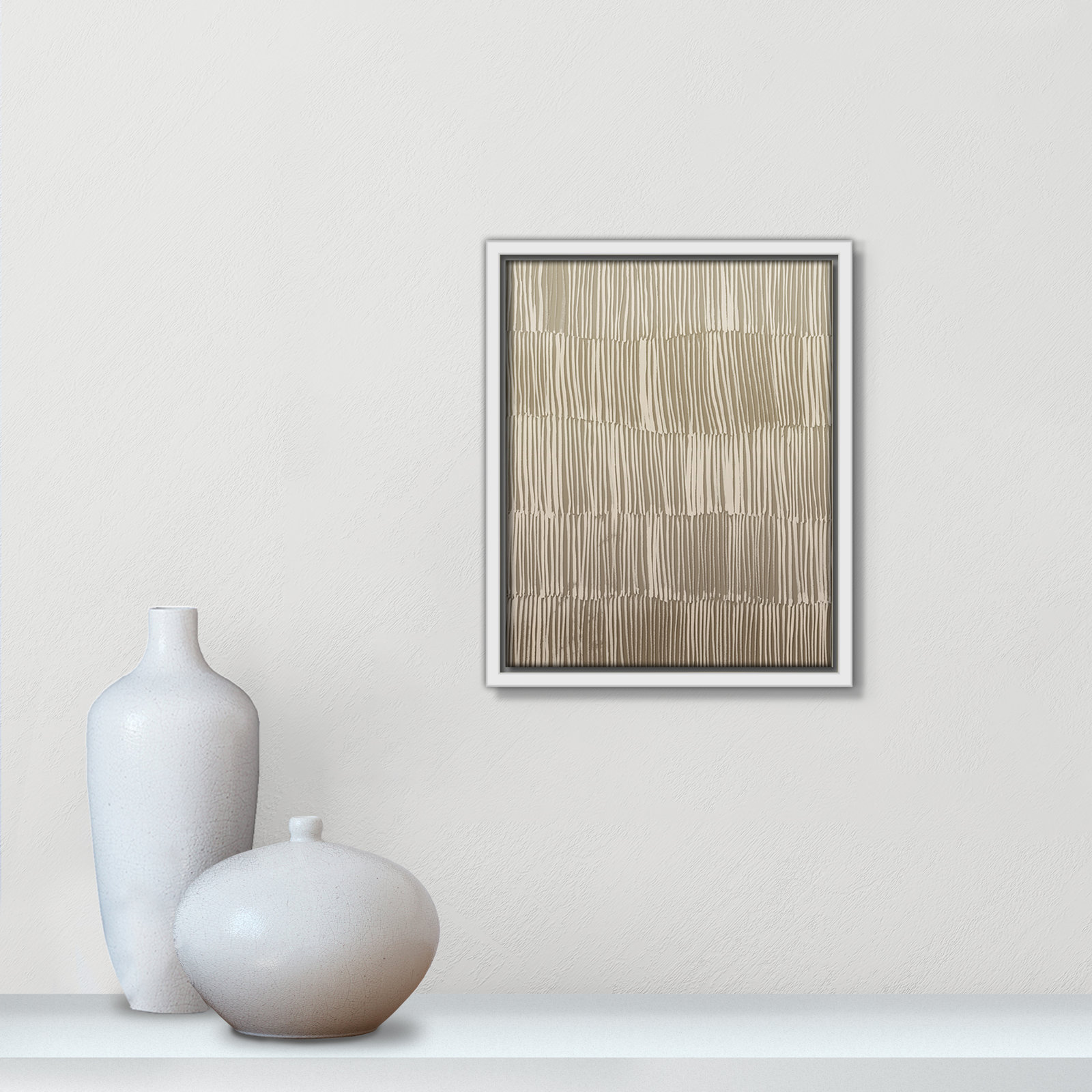 Linear Calm I Print by , 11.5" H x 9.5" W, White Floater