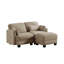 Canapé d'angle modulaire à compression, canapé en chenille camel avec pouf, intérieur moderne