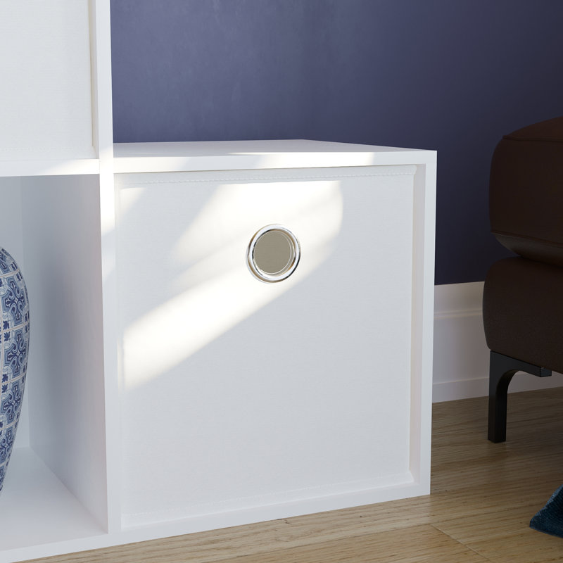 Penhook 128cm H x 128cm W Cube Bookcase, White, White