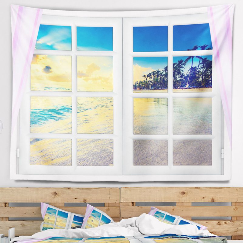 Tapisserie coucher de soleil fermé au soleil, H 32 po x l 39 po